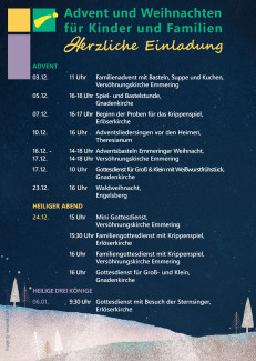 Plakat Advent und Weihnachten