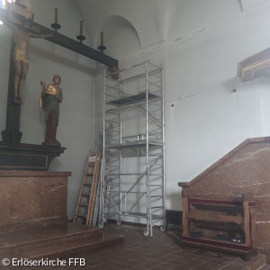 die alten Leuchten werden entfernt
