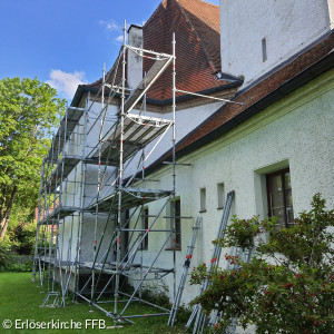 Gerüst auf der Rückseite