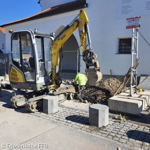 Neuverlegung des Stromanschlusses durch die Stadtwerke FFB
